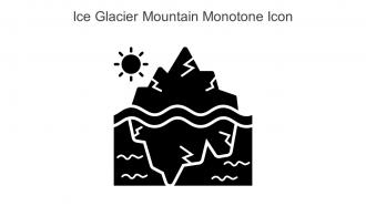 Ice Glacier Mountain Monotone Icon In Powerpoint Pptx Png And Editable Eps Format