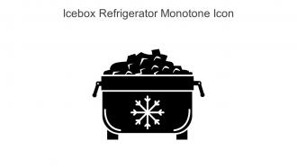 Icebox Refrigerator Monotone Icon In Powerpoint Pptx Png And Editable Eps Format