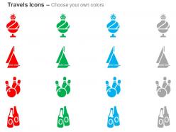 Icecream ship game bowling alcohal ppt icons graphics