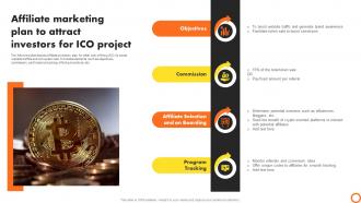 Ico Success Strategies Affiliate Marketing Plan To Attract Investors For Ico Project BCT SS V