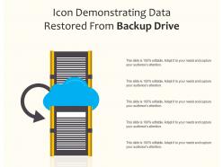 Icon demonstrating data restored from backup drive