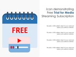 Icon demonstrating free trial for media streaming subscription