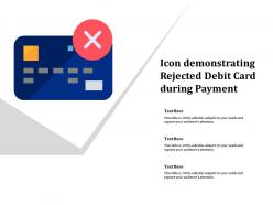 Icon Demonstrating Rejected Debit Card During Payment