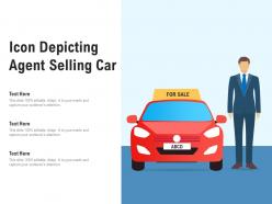 Icon depicting agent selling car