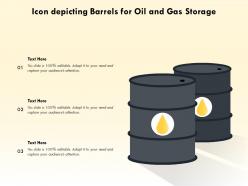Icon depicting barrels for oil and gas storage