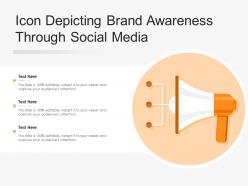 Icon Depicting Brand Awareness Through Social Media