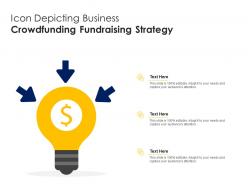 Icon depicting business crowdfunding fundraising strategy
