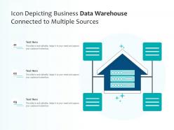 Icon Depicting Business Data Warehouse Connected To Multiple Sources