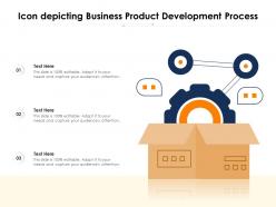 Icon depicting business product development process