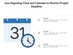 Icon Depicting Clock And Calendar To Monitor Project Deadline