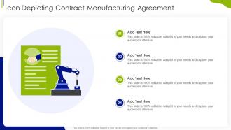 Icon Depicting Contract Manufacturing Agreement