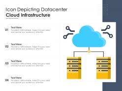 Icon depicting datacenter cloud infrastructure