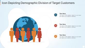Icon Depicting Demographic Division Of Target Customers