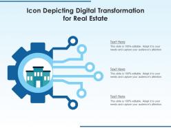 Icon depicting digital transformation for real estate
