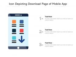 Icon depicting download page of mobile app
