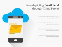 Icon depicting email send through cloud server