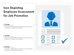 Icon depicting employee assessment for job promotion