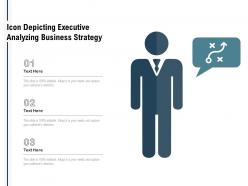 Icon depicting executive analyzing business strategy