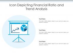 Icon depicting financial ratio and trend analysis