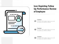 Icon depicting follow up performance review of employee