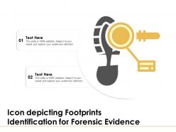 Icon depicting footprints identification for forensic evidence