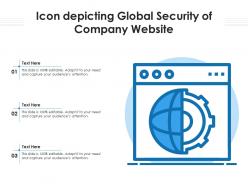 Icon depicting global security of company website