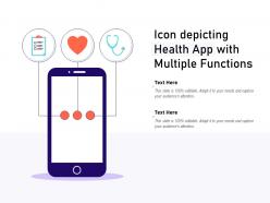 Icon depicting health app with multiple functions