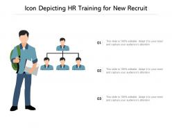 Icon depicting hr training for new recruit