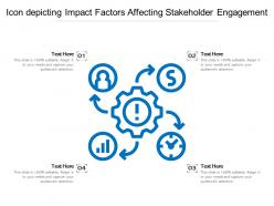 Icon depicting impact factors affecting stakeholder engagement
