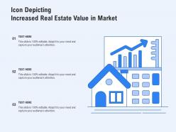 Icon depicting increased real estate value in market