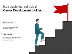 Icon depicting individual career development ladder