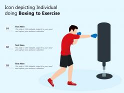 Icon depicting individual doing boxing to exercise