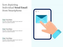 Icon Depicting Individual Send Email From Smartphone