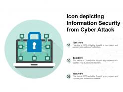 Icon depicting information security from cyber attack