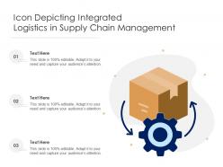 Icon depicting integrated logistics in supply chain management