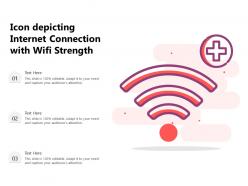 Icon depicting internet connection with wifi strength