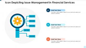 Icon depicting issue management in financial services