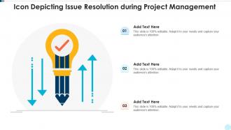 Icon depicting issue resolution during project management