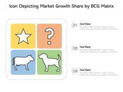 Icon depicting market growth share by bcg matrix