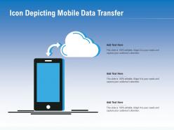 Icon depicting mobile data transfer