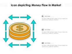 Icon depicting money flow in market