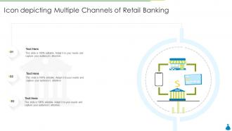 Icon depicting multiple channels of retail banking