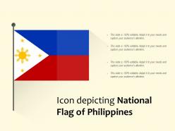 Icon depicting national flag of philippines