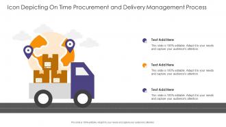 Icon Depicting On Time Procurement And Delivery Management Process