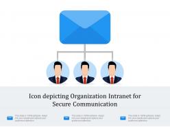 Icon depicting organization intranet for secure communication