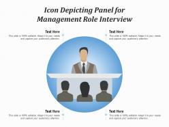 Icon depicting panel for management role interview