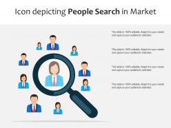 Icon depicting people search in market