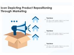 Icon depicting product repositioning through marketing