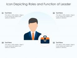 Icon depicting roles and function of leader