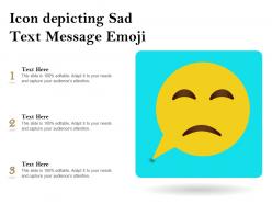 Icon depicting sad text message emoji